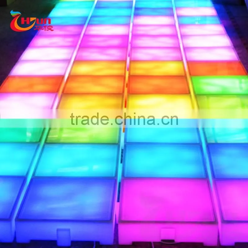 DMX control led dance floor for sale/interactive led dance floor