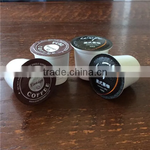Empty k-cup coffee plastic capsule