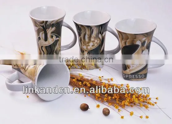 elegent ceramic coffee mug with decal