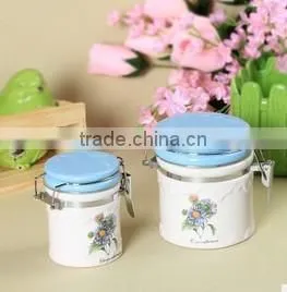 hot sale high quality 2ceramic food canisters set/ceramic container storage /2 ceramic containers