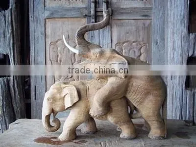 Wood Carved Elephant from Thailand