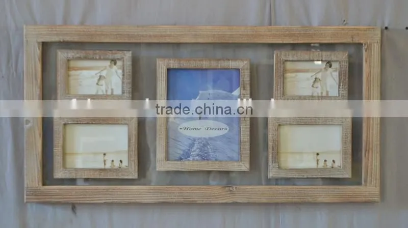 2016 new ANTIQUE unique wall corner photo frame, wooden corner picture frame