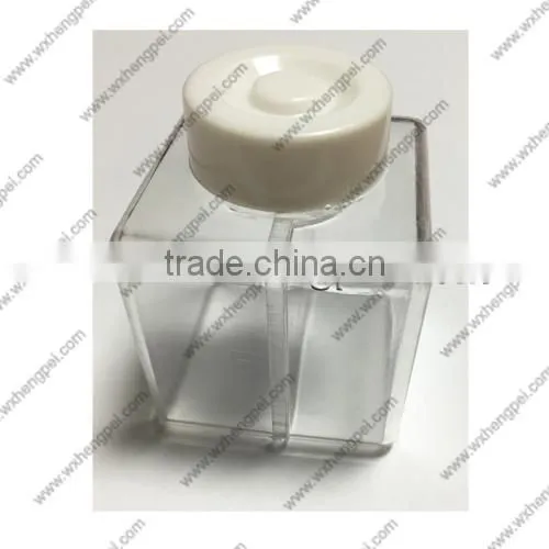 Cleverish portable cute transparent white cap plastic storage jewelry wedding jar kit