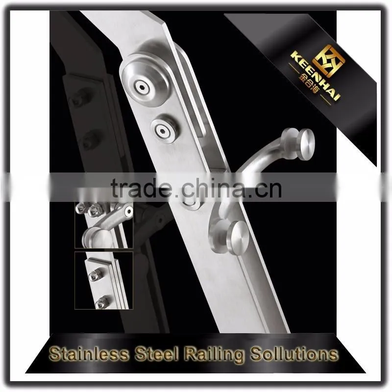 Glass Balcony Railing With Stainless Steel Baluster