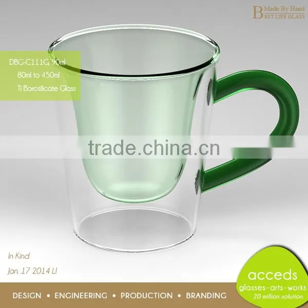 Personalized Favorable Price Double Wall Glass Cup Mug