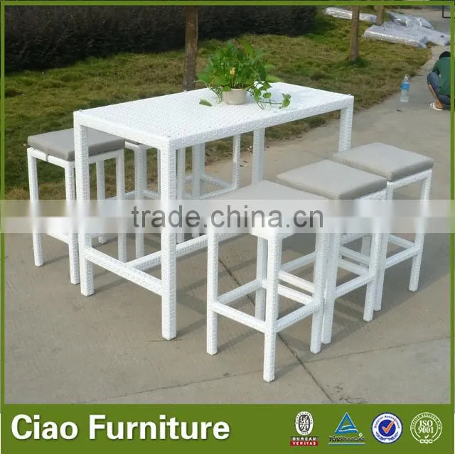 White rattan bar furniture cheap bar stools