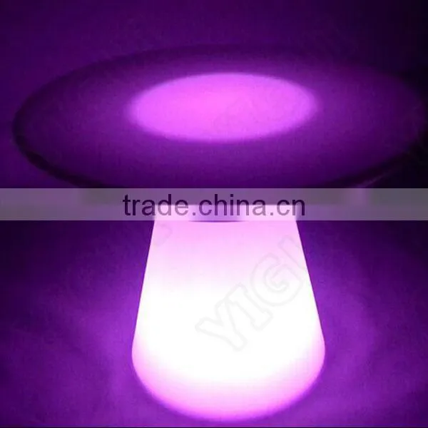 hot sale PE battery power night club lighting illuminated led table/led commercial hot pot table