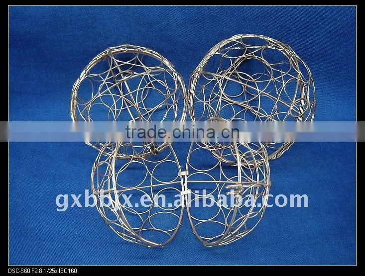Cuprous iron decorative artificial ball set of three
