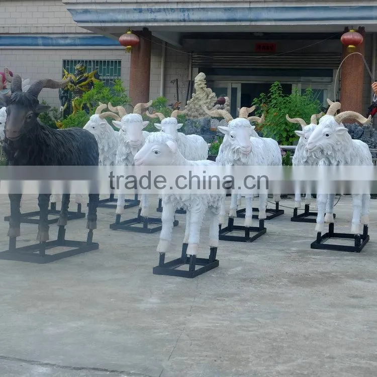 Fiberglass goat statue for movie cartoon