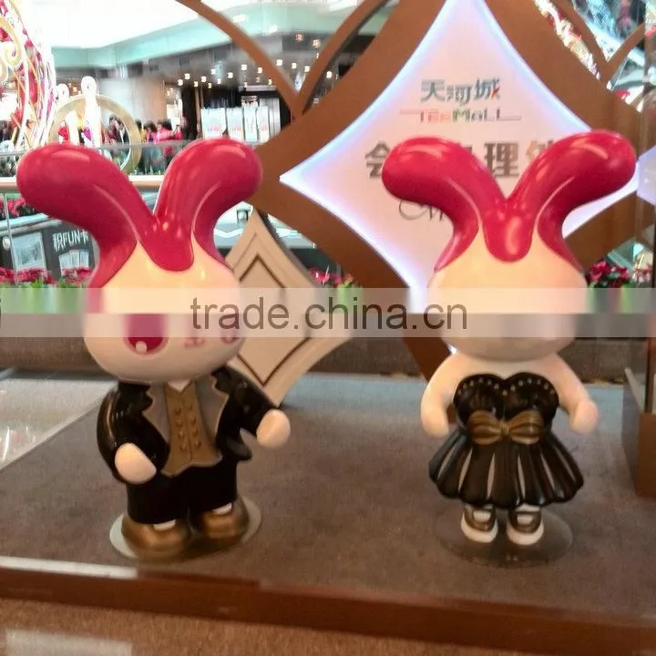 Rabbit cartoon figure mascot for shopping mall