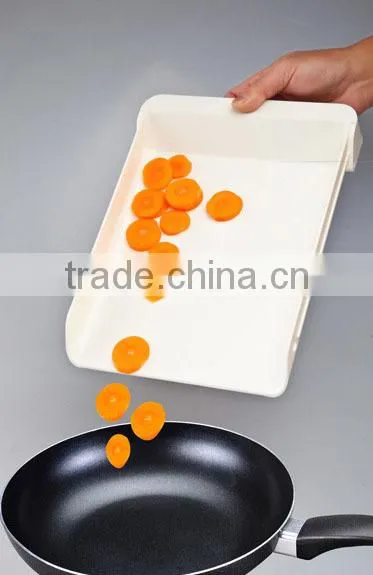 color vegetable cutting board with drawer
