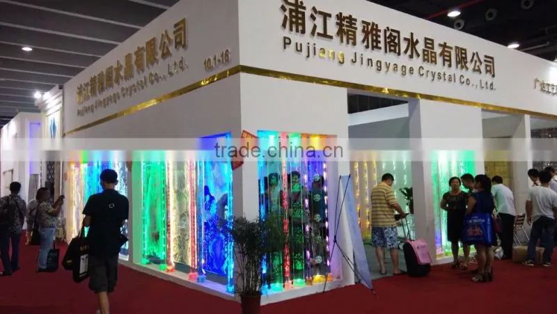 wholesale glass pillars with colorful bubble for partition
