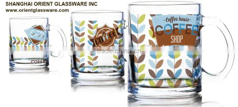 6oz 8oz 10oz 12oz color printing glass coffee mug
