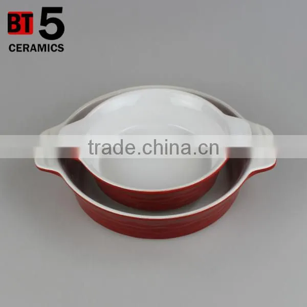 BT5-SD08,09 stonware color oval gratin dish