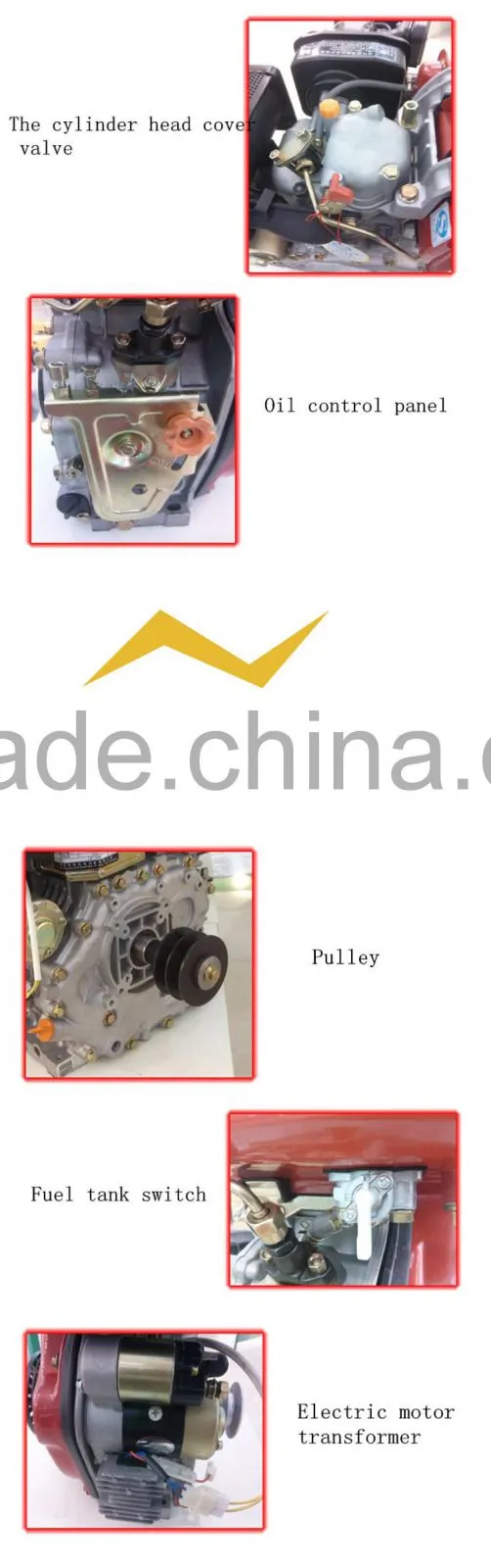 High quality honda diesel engine 418cc new era alternator generator 186fa diesel engine
