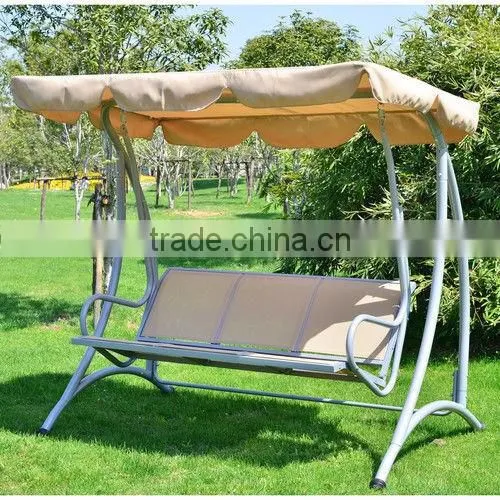 Factory supply the 3 seats rattan swing chair garden swing chair for leisure for hot sale