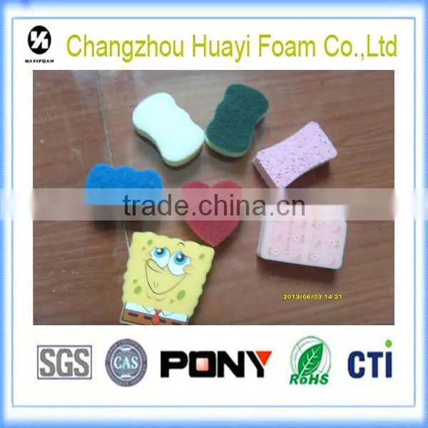 OEM colorful kitchen scurbber maunufacturer cleaning sponge for washing dish