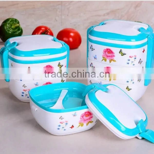 Compartments Promotion Kids Plastic Lunch Box,Lunch Box With Handle,Two Layers Lunch Box/custom High Quality Plastic Lunch Box