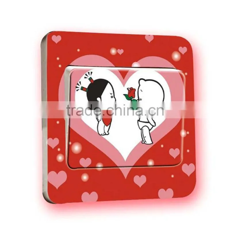 Fashion decorative wall sticker , waterproof bedroom switch stick