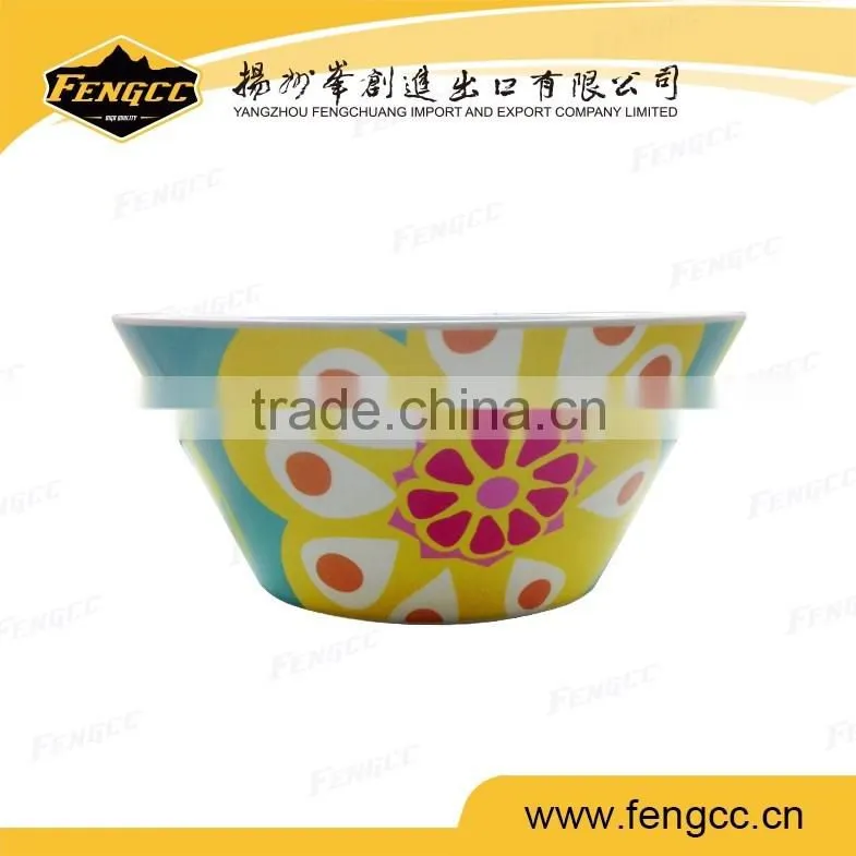9'' food-grade round melamine bowl with full printing