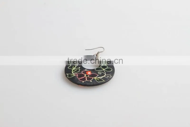 Unfinish African Wooden Earrings