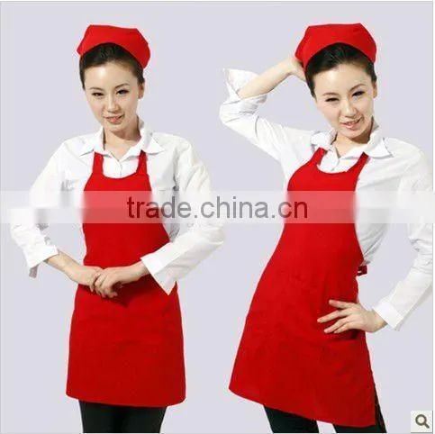 customize solid color cotton kitchen apron