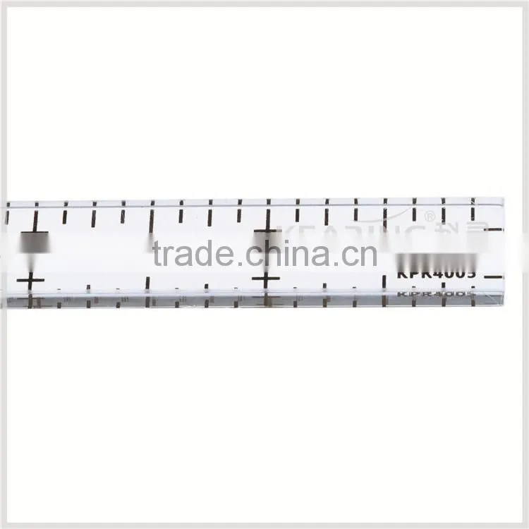 OEM Luxury clear acrylic ruler, creative grids quilting ruler ( 4'' * 1/2'' ) # KPR4005