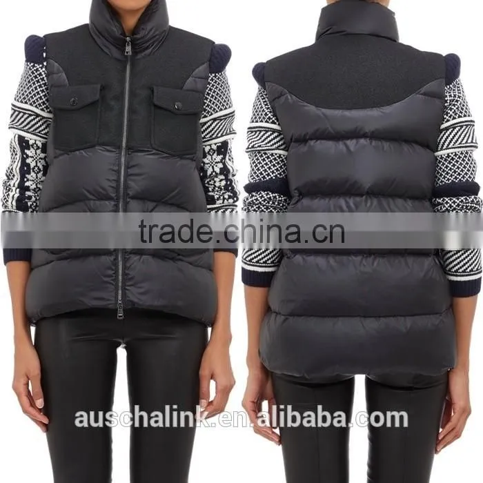 2016 new style wholesale high quality western women down vest