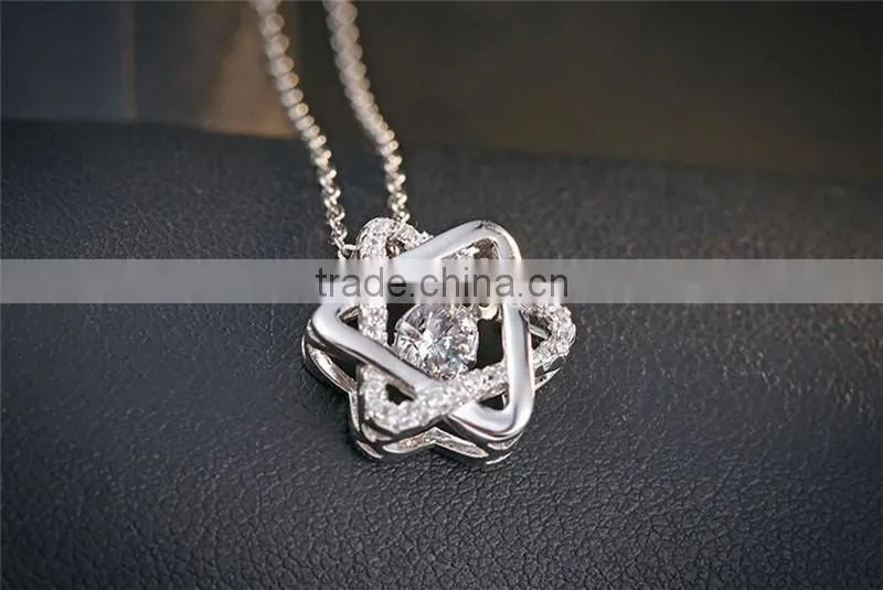 925 sterling silver necklace New Design Womens Jewelry Hexagon Necklace Pendant