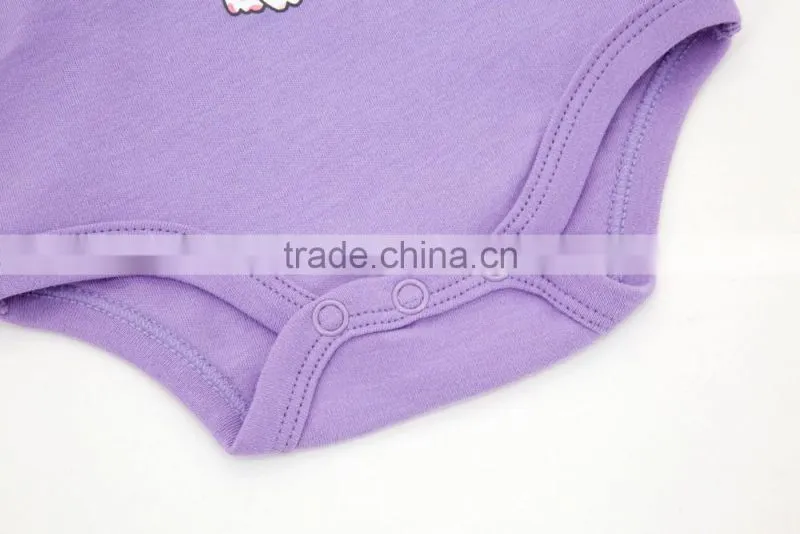 China Factory Cute Cats Design Short Sleeve 100% Cotton Baby Clothes For Newborn