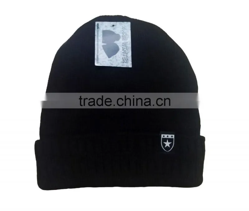 knitted high quality sports beanie hat polar fleece cheap beanie hats