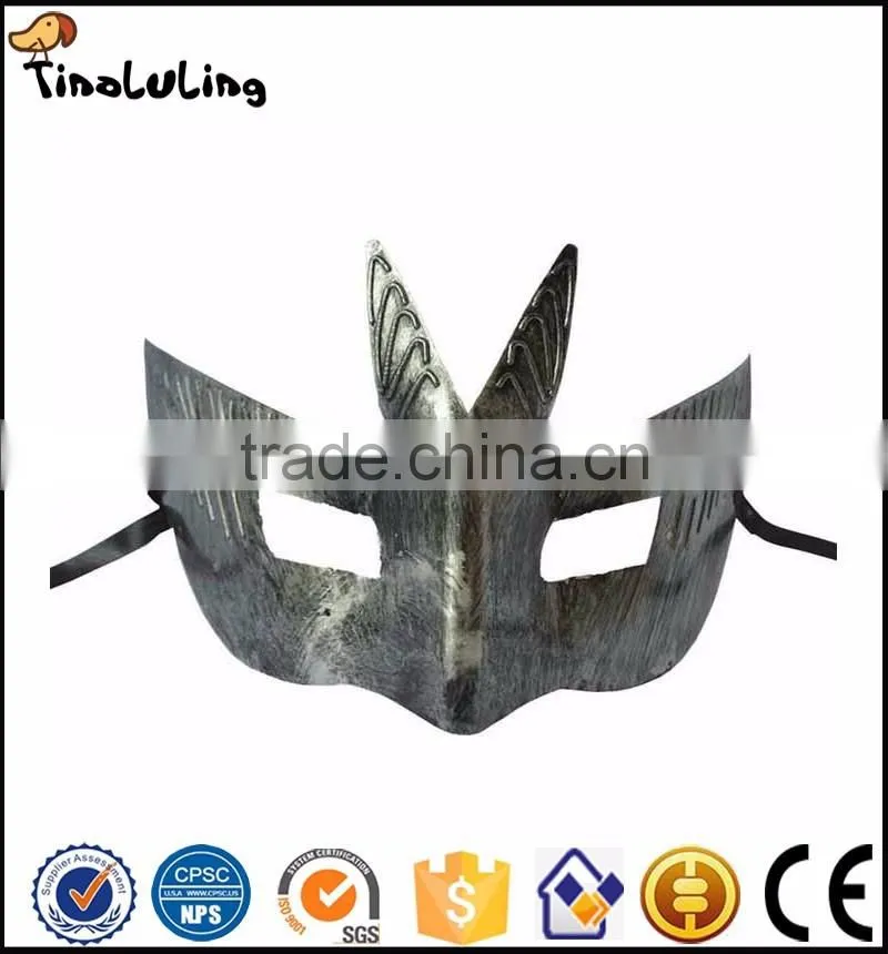 Event party supplies retro bronze and silver plastic Roman knight mask Venetian masquerade ball masks