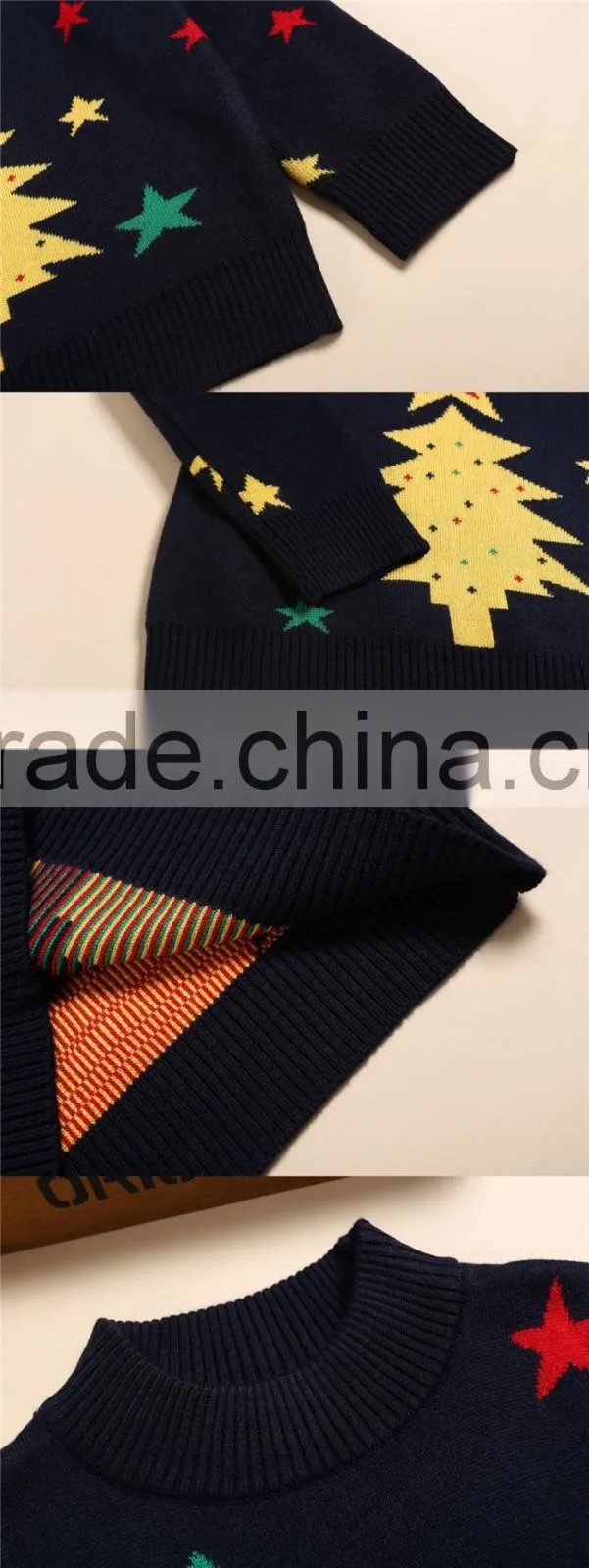 Pullover Unisex Christmas Tree 100% Cotton Ugly Christmas Sweater Jumpers