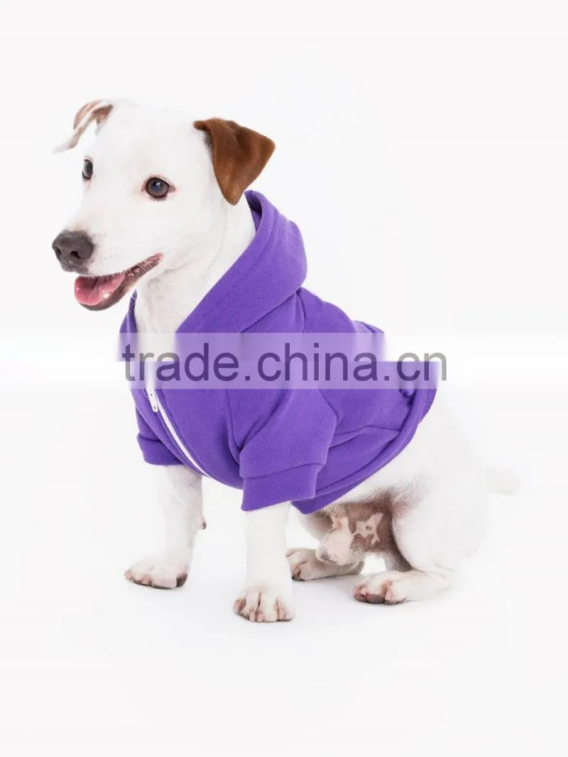 Fleece dog zip hoodie pet clothes dog wholesale dog clothes