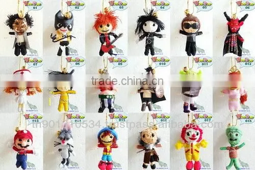Handmade Keychains Keyrings Voodoo Doll String Accessories bag Gifts