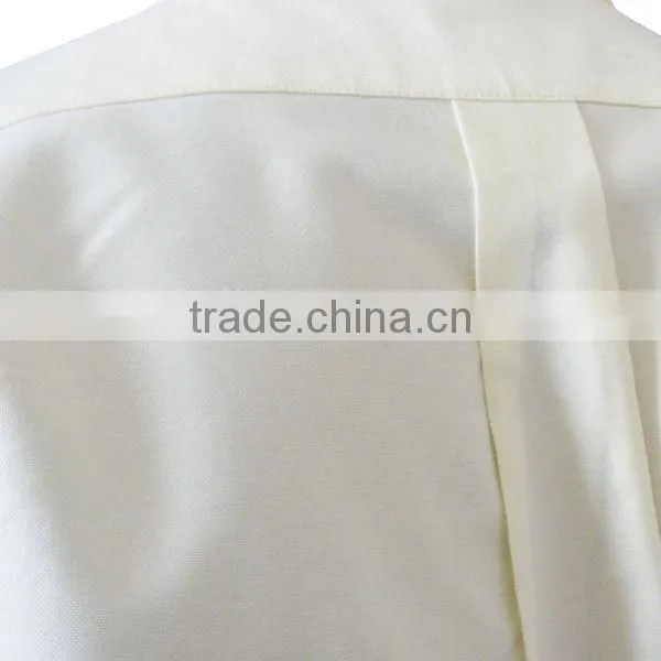 new men's light yellow oxford button-down collar dress shirt with long sleeve