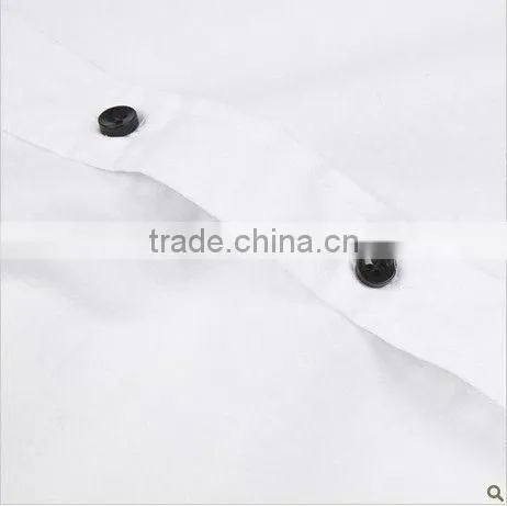 new men's slim fit brand contrast collar button down plain white dress shirt with long sleeves and pocket