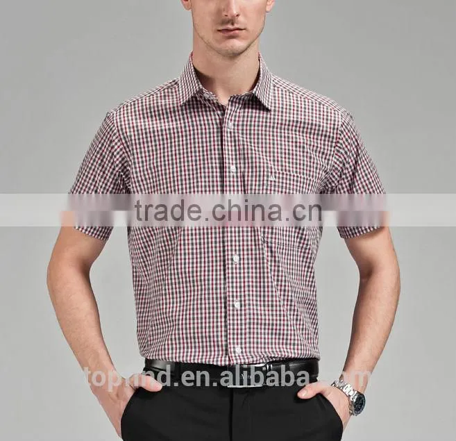 Fashion good quality model summer short sleeve man shirt