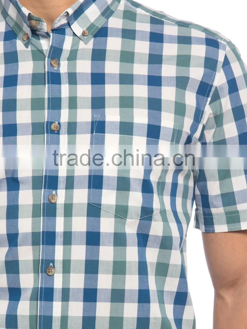 Regular Short Sleeve Buttoned Shirt