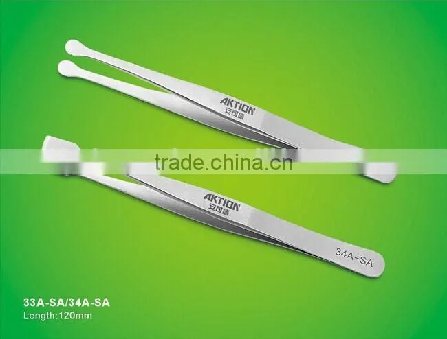 Stamp tweezers hobby Specialist stamp collectors tweezers with cranked spade ends 33A-SA 34A-SA