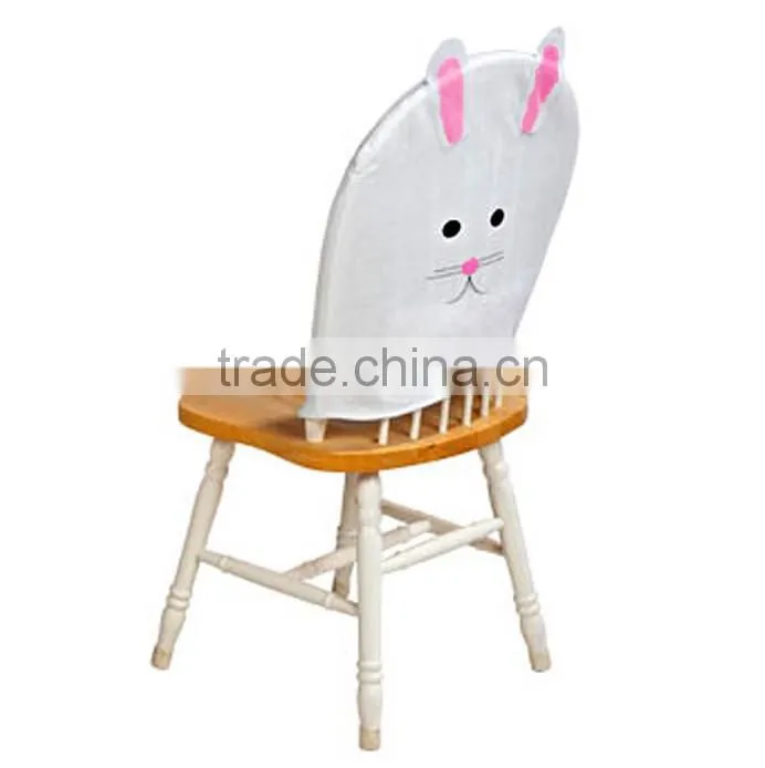 SET-4 White Felt EASTER BUNNY & RABBIT CHAIR COVER