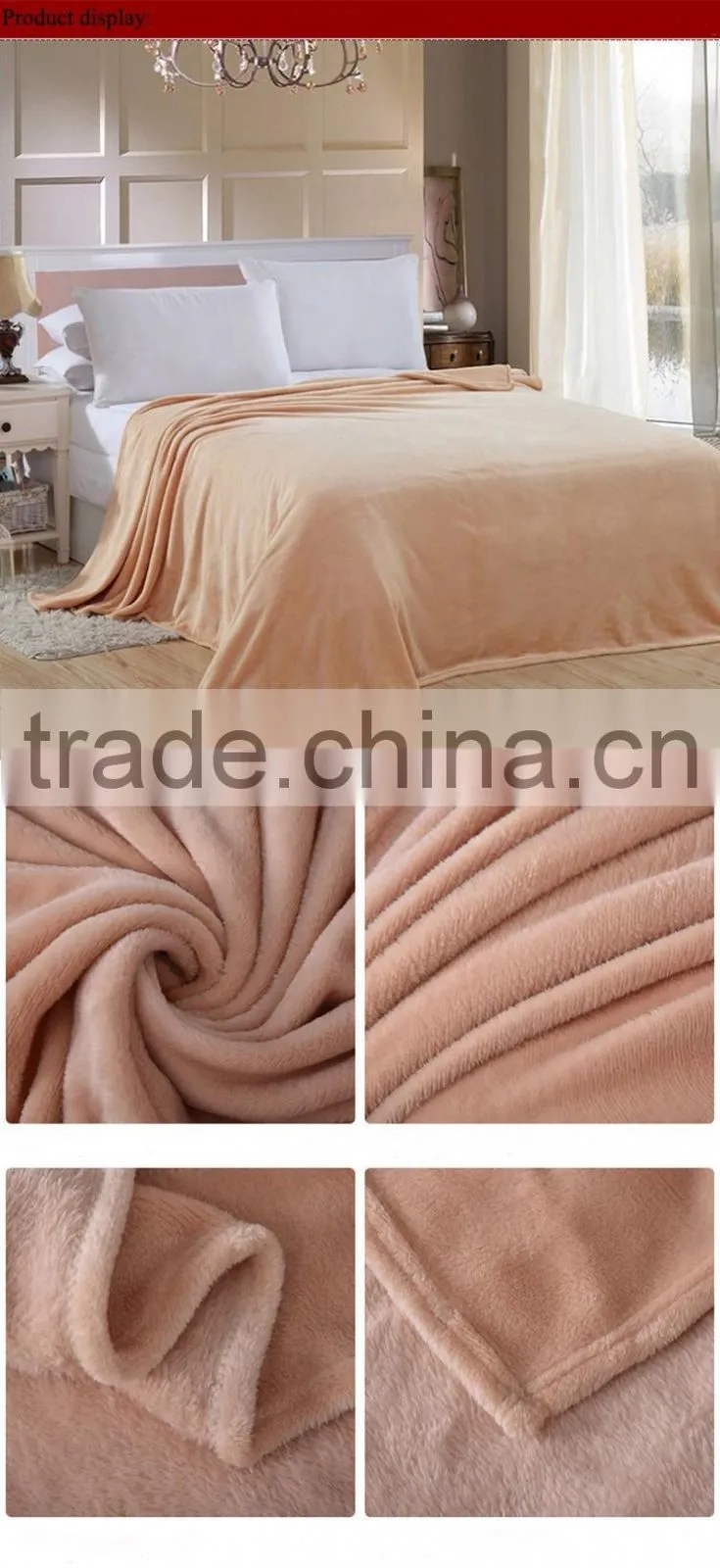 Bed sheet flannel blanket plush baby blanket gray