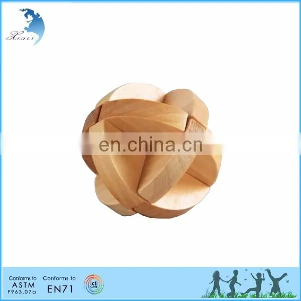 Promotion educational toy IQ brain child cube 3d wooden jigsaw puzzle