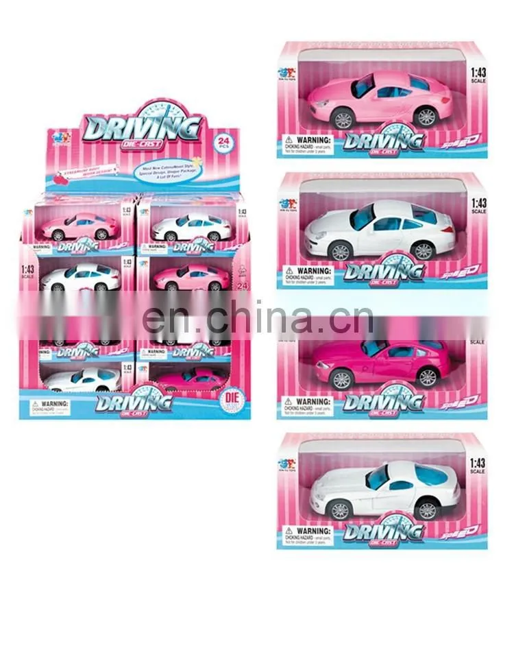 Die cast car for sale 1:43 pull back die cast car Barbie Pull back Metal car