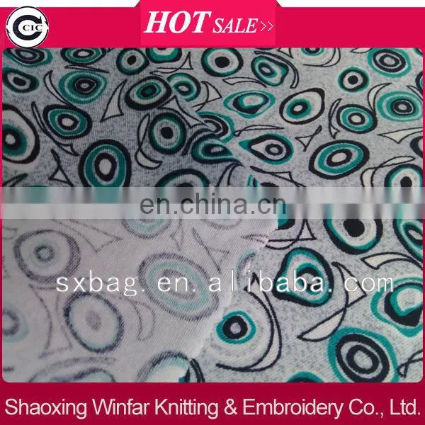 single jersey knitting printed spandex polyester daisy print fabric for garment