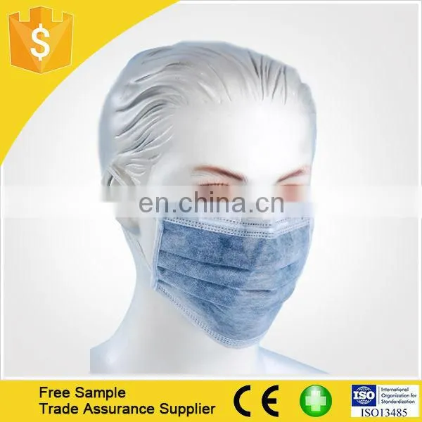 Disposable nonwoven surgical face mask