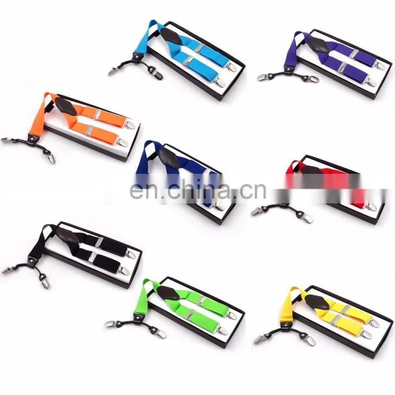 Yiwu wholesale high quality colorful suspenders,custom printing suspenders,adjustable metal clips suspenders