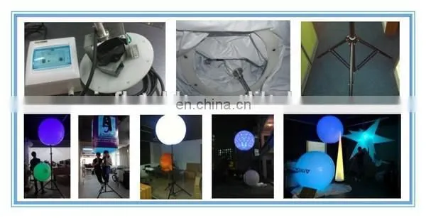 Colorful inflatable LED light tripod balloon, inflatable gesture stand stage light decoration