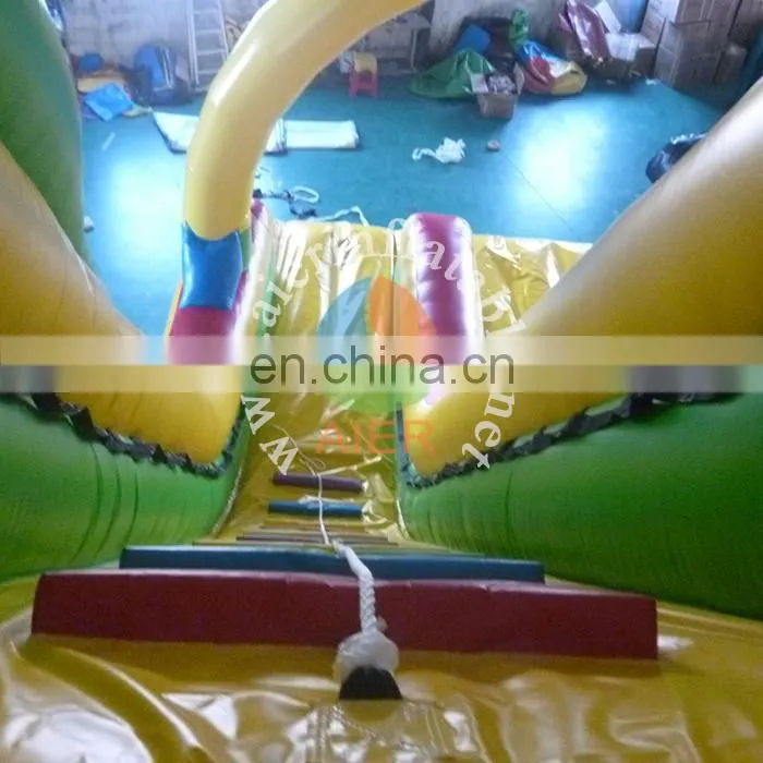 Latest inflatable slide adult outdoor dry slide smurfs printing inflatable dry slide for wholesale price