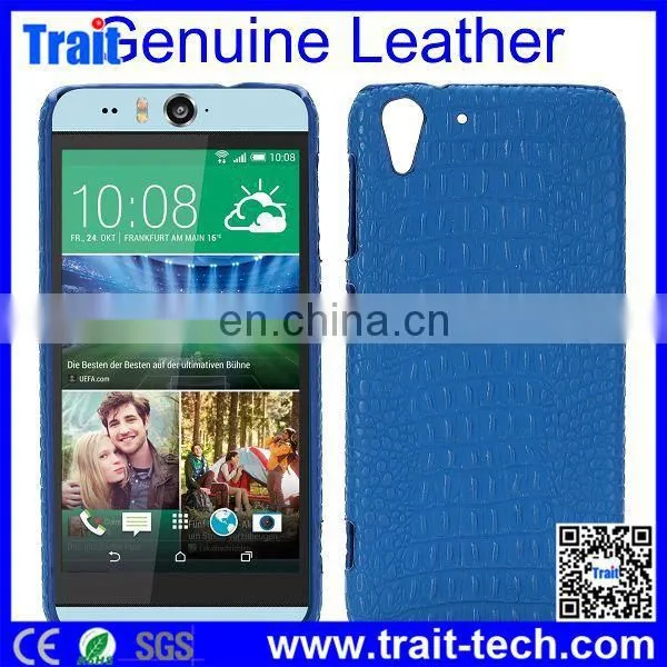 High Quality PC Genuine Leather Hard Back Cover Case for HTC Desire Eye